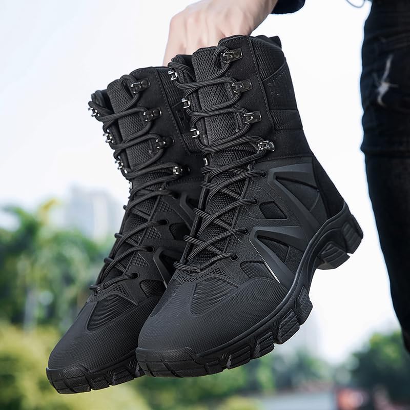 Military Tactical Boots for Men Combat Army Boots with Lightweight Waterproof Boots for Hiking Motorcycle Riding