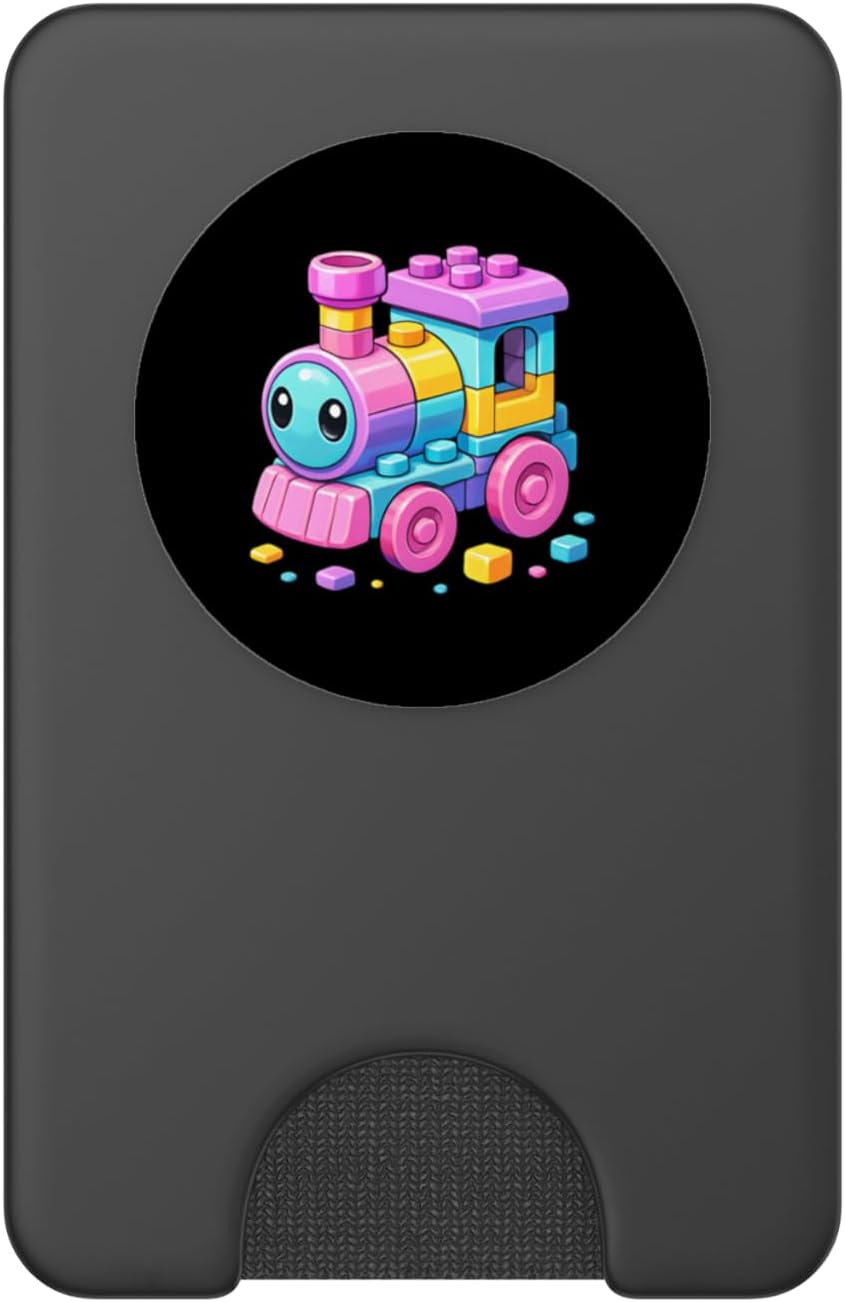 Locomotive Brick Builder Rail Construction Building Toys PopSockets PopWallet for MagSafe image 2