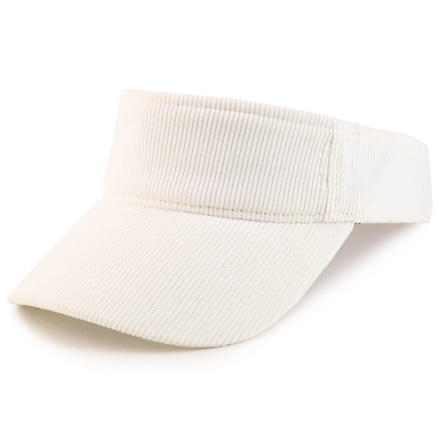 Armycrew Woven Corduroy Plain Adjustable Cotton Sun Visor Hat