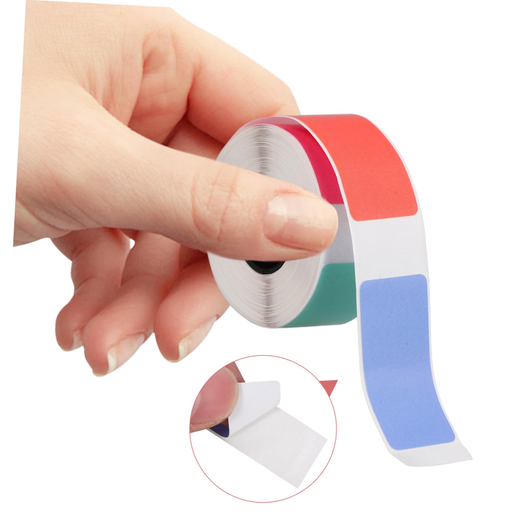 Lurrose 5rollen Roll Blank Selbstklebende Etiketten Thermoetiketten Für Drucker Für Büro Schule Und Haushaltsorganisation Pro Leuchtende Farben
