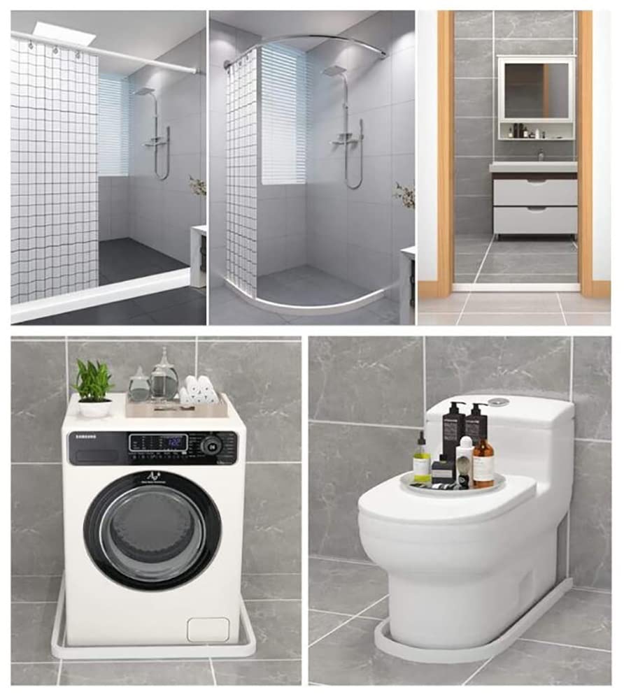 Piezas de ducha Tira impermeabilizante, tira impermeable for baño, presa de agua plegable for umbral de ducha, mantiene el agua adentro, separación seca y húmeda for lavabo o ducha, varilla antiinunda