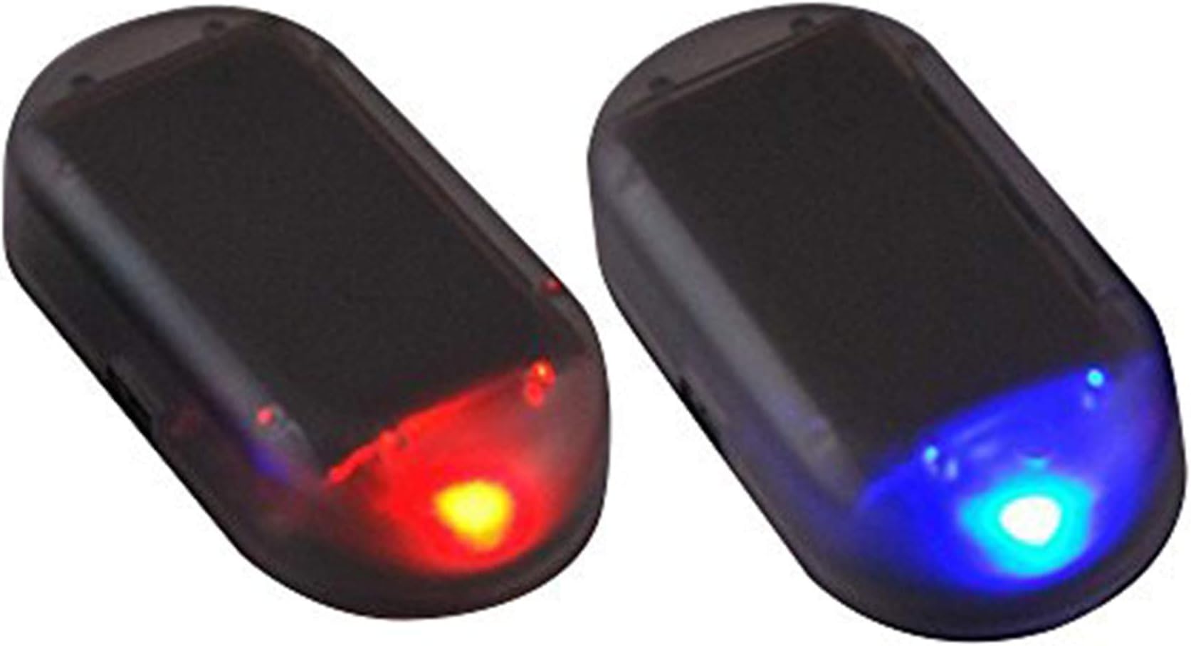 LED Flash Strobe Light, Solar Energy Security Alarm Light Anti-theft Warning Strobe Lamp for Car Vehicle Van Truck SUV, Pack of 2