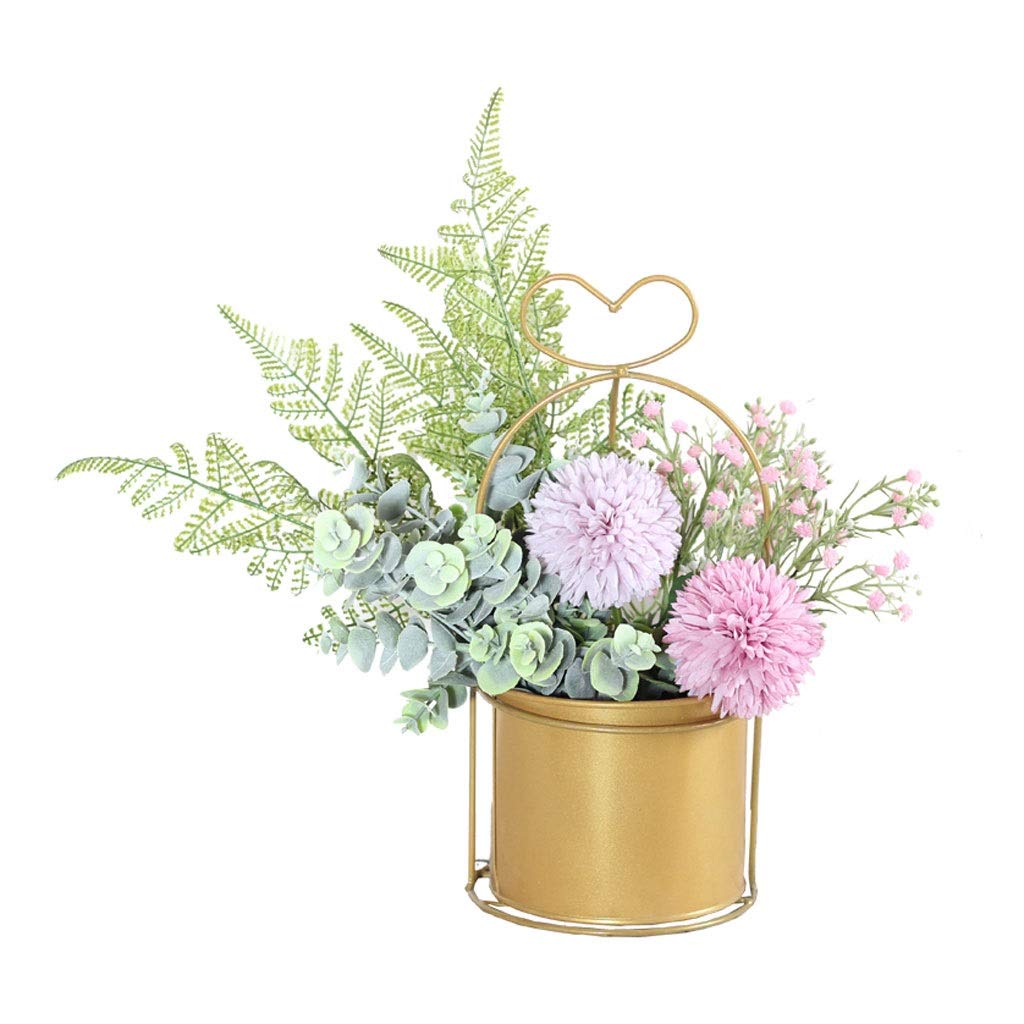 Decoflowers Nordic Ins Simulationset Fakepot, Liviroom Dinitable Europejski styl sztuczny żelazny niebieski, Fakesilkartificialall Pot Artif