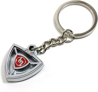 Rotary13B1 Wankel Rotary Heart Key Chain - Red