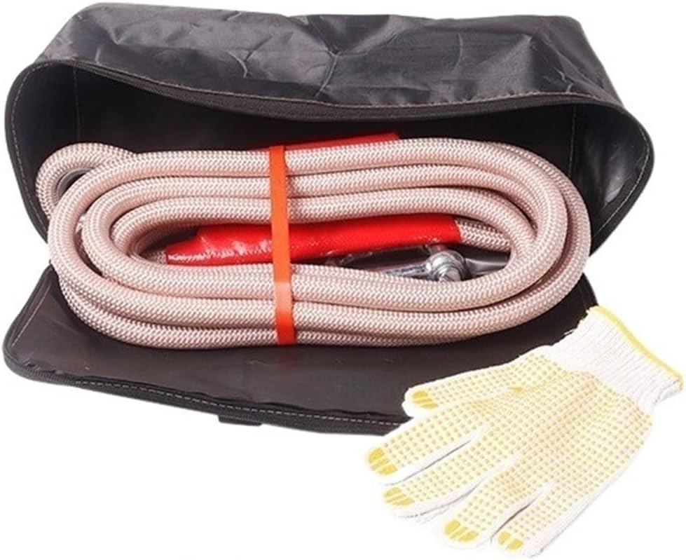 Car Towing Strap Synthetic Cable Towing Rope Trailer String Line 3/5/8/10M 5Tons For Off Road SUV ATV UTV Truck Car Accessories(10t10m Uhook Handbag)