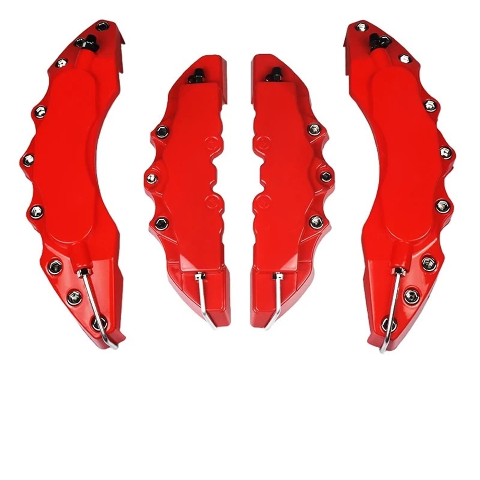 4 cubiertas protectoras para pinza de freno coche ABS 3D, aptas Compatible con Audi Compatible BMW Compatible Mercedes Benz(4Pcs L and M Red)