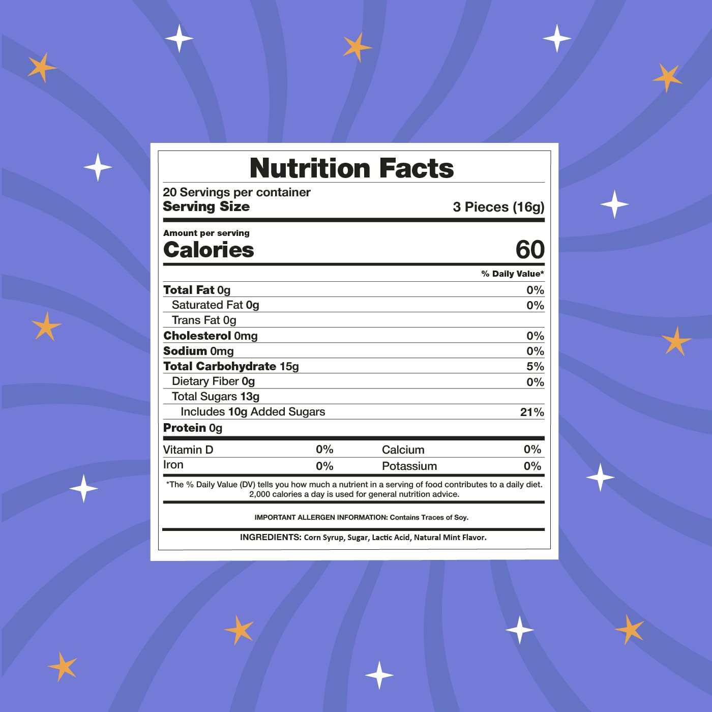 Crystal Clear Mints Hard Candy, After Dinner Refreshing Drops (1 Pound Bag)