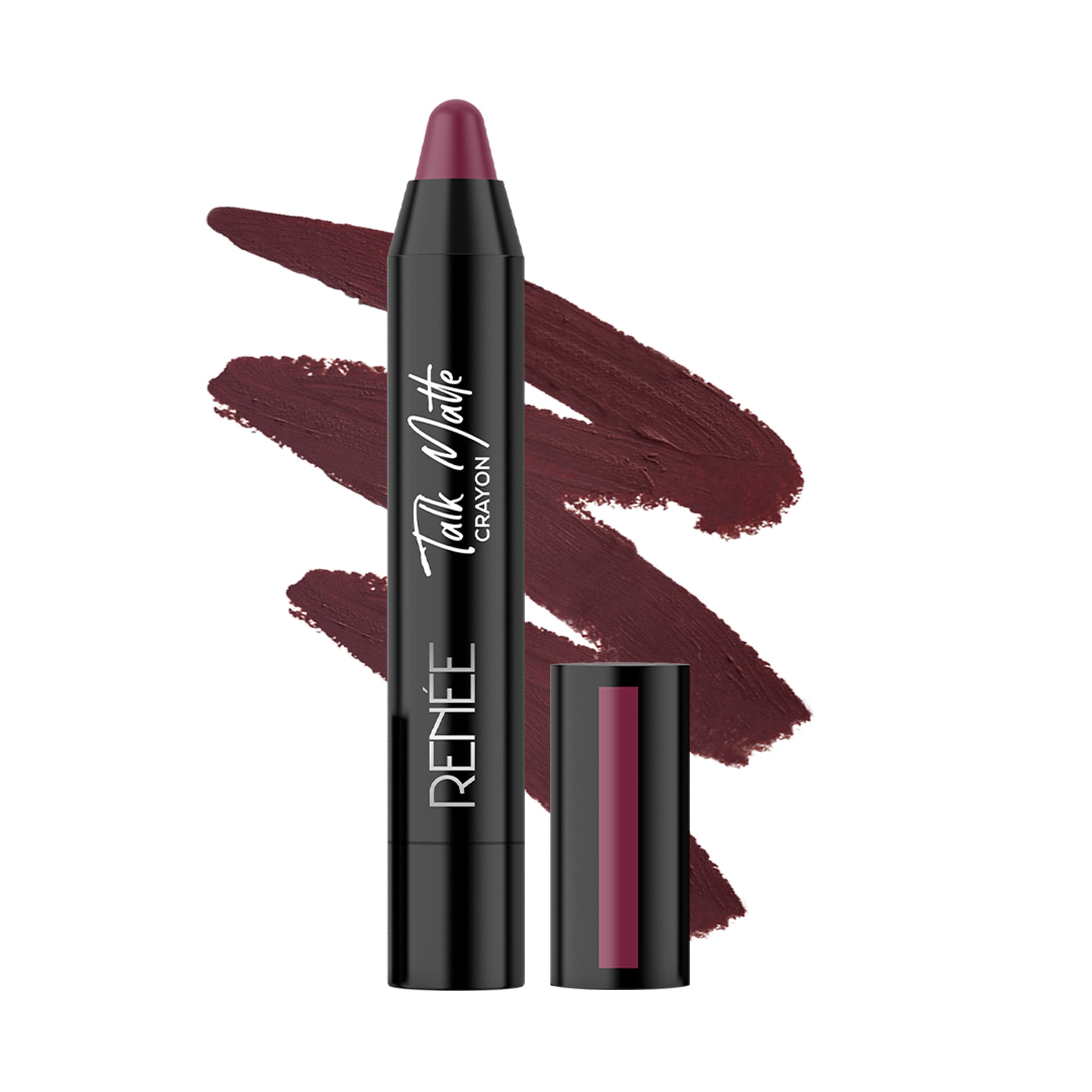 Talk Matte Crayon Lipstick - Mauve Melody, 4.5gm | Hydrating and Long-Lasting Matte Lip Color | Enriched with Vitamin E, Jojoba Oil & Cocoa Butter