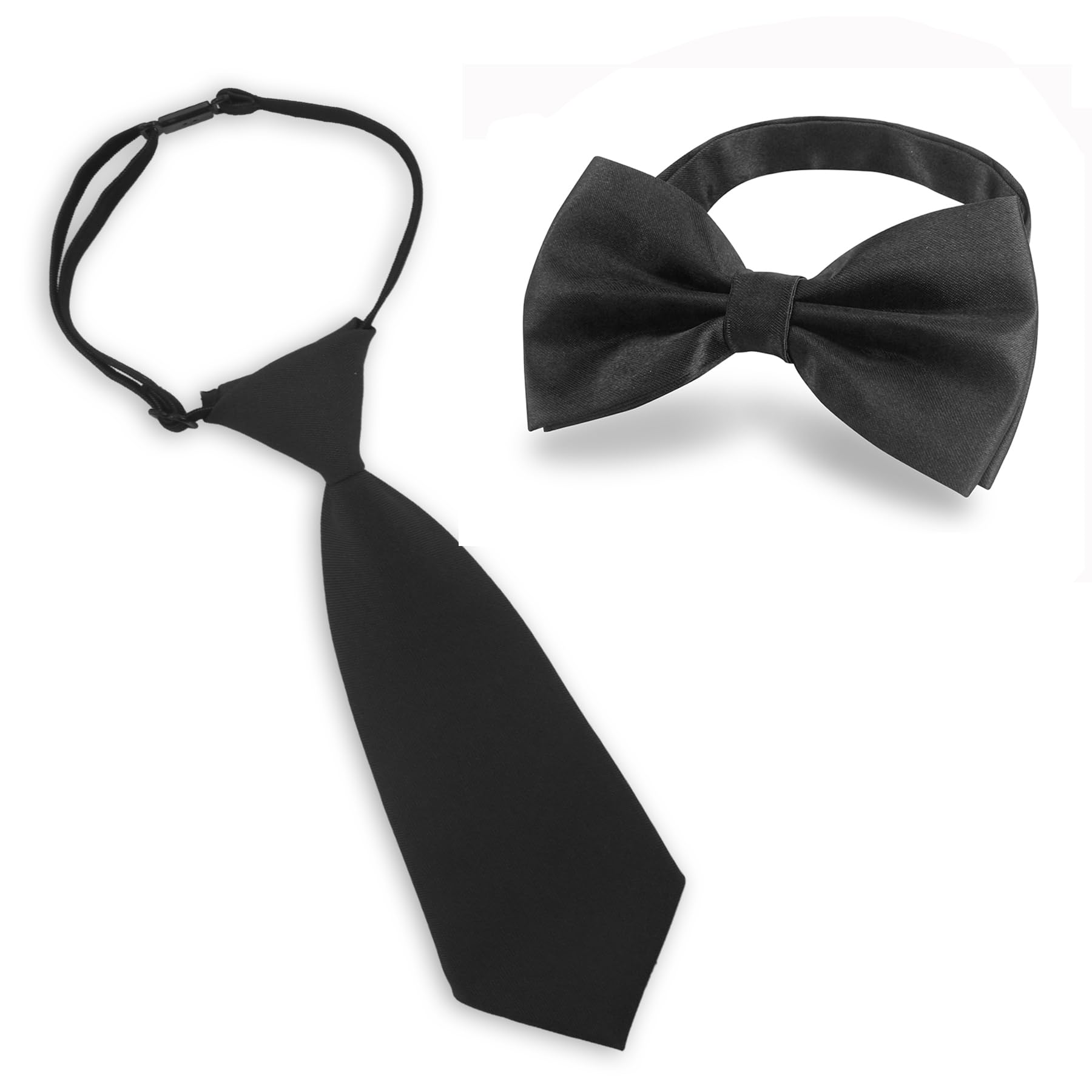 TORMENMen Bow Tie & 8 Inch Pre Zipper Necktie Adjustable Length