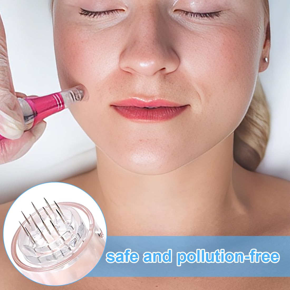 10 Pezzi 12 pin micro nano aghi per modello, aghi di ricambio per microneedling, universale compatibilità con Microneedling, microneedling viso, per il ripristino della pelle