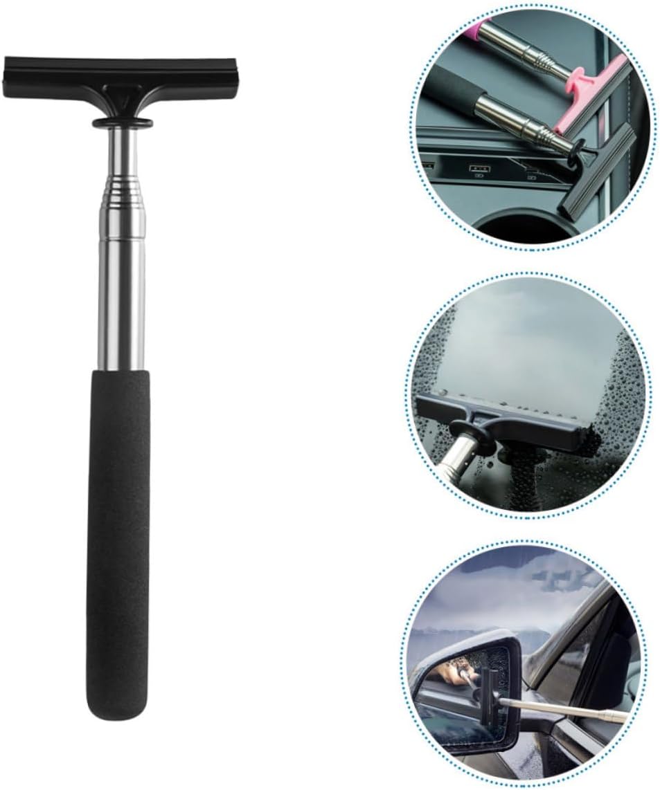 Retractable Car Mirror Squeegee Cleaner Ergonomic Design for Easy Use Portable Windshield Cleaning Tool Flexible Squeegee for All Weather for Rearview Mirror Maintenance