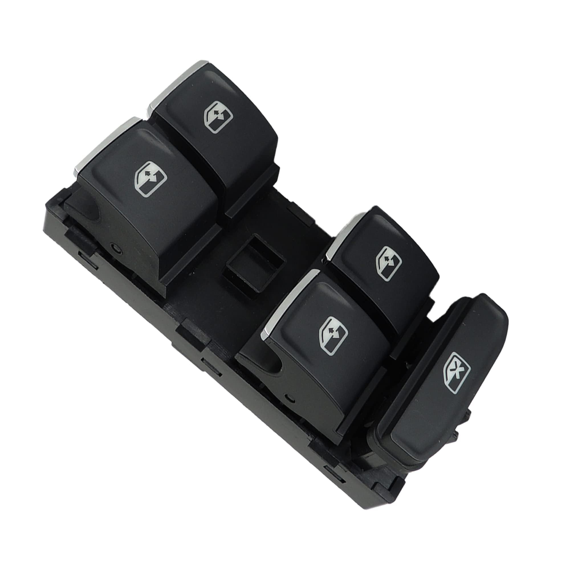 HISports 5G0959857 Electric Window Switch Master Switch Button Compatible with VW Golf Mk7 Leon Passat Touran Arteon 5GG959857A Power Master Window Control ButtonWhite Plating