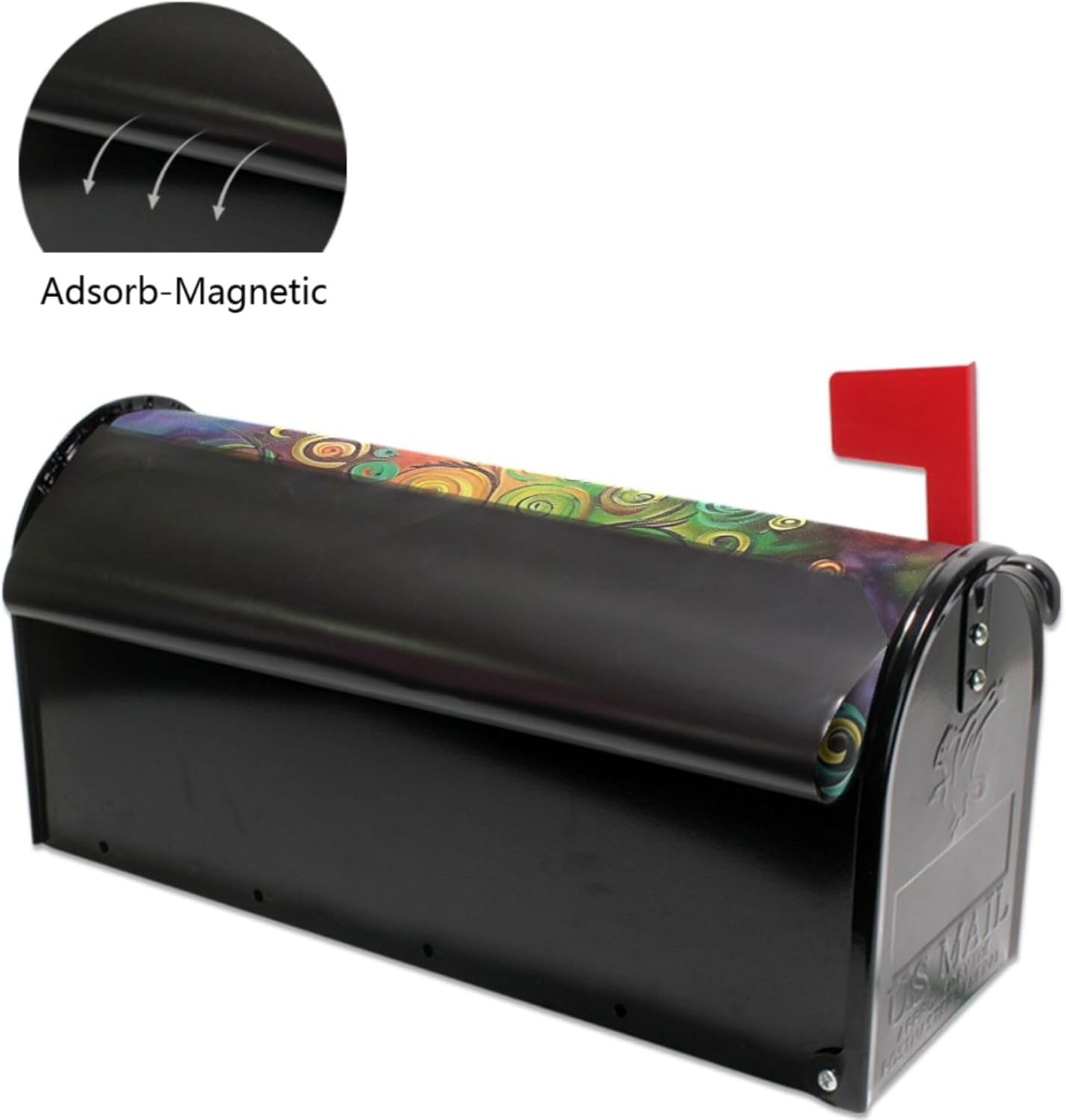 Colorful Rainbow Tree of Life Branch Mailbox Covers Large Abstract Tree of Life Summer Spring Autumn Winter Magnetic Mail Cover Letter Post Box Oversized 25.5" L X 21" W