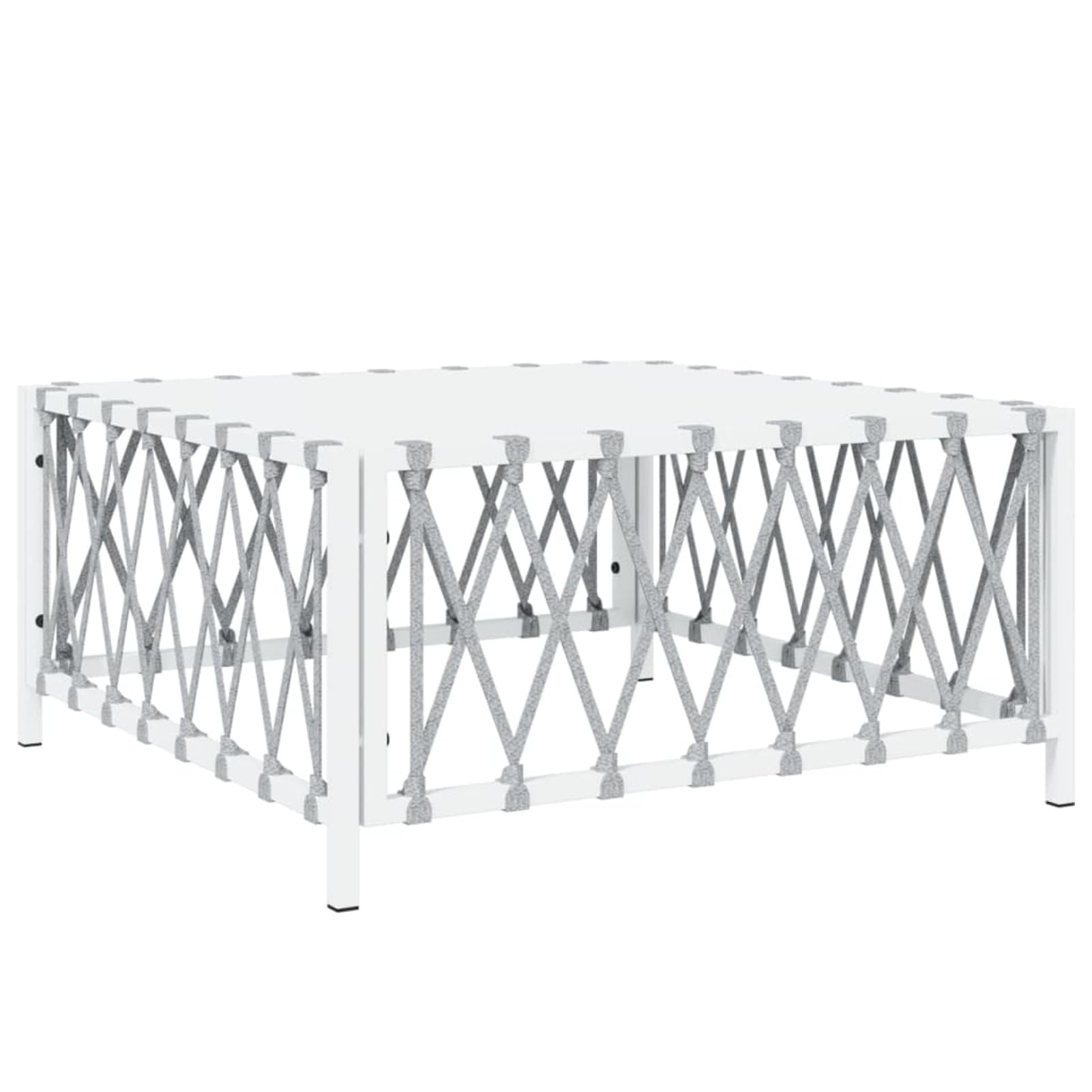 Homgoday 3-TLG. Gartenlounge Set Gartensofa Gartenmöbel Set Sitzgruppe Loungemöbel Sitzgarnitur Gartenlounge mit Kissen Balkonmöbel Gartengarnitur Weiß Stahl