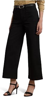 Stretch Chino Wide-Leg Cropped Pants