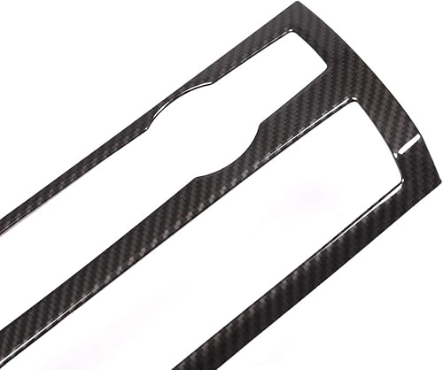 Miniatura 8 de Mando de plástico ABS para coche, aire acondicionado y volumen, marco para BMW X5 X6 E70 E71 2008-2013 (fibra de carbono)