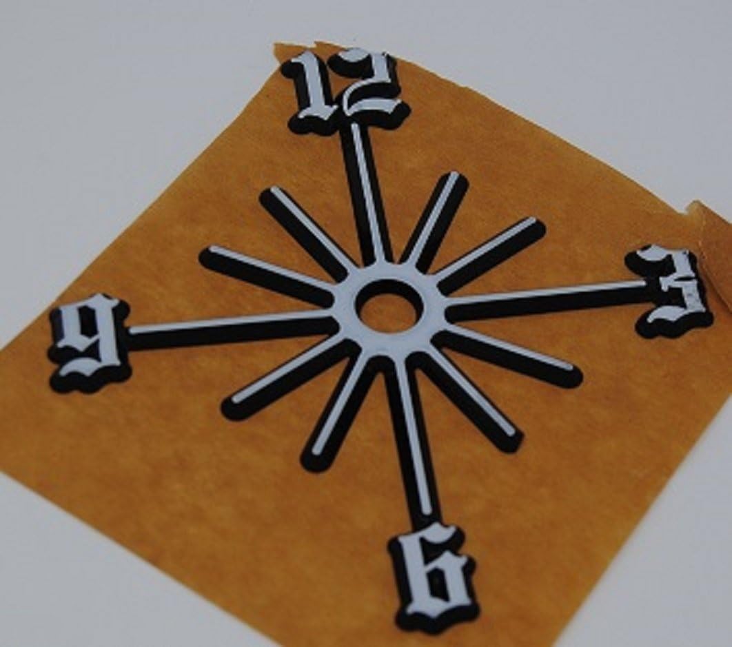 A n B Collectibles 5" Old English White numbers on Black