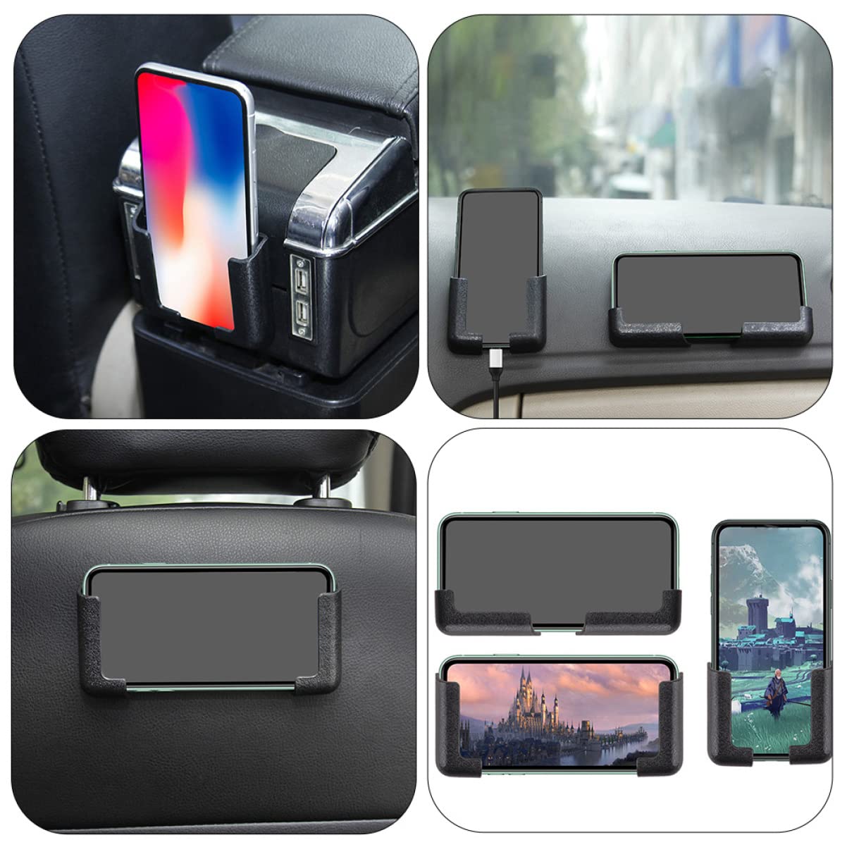 Gatuida Panel de Automóvil 3Pcs Teléfono Montaje de Pared Soporte de Teléfono Universal Tablero de Pared Soporte de Teléfono Soporte Adhesivo: Auto Adhesivo
