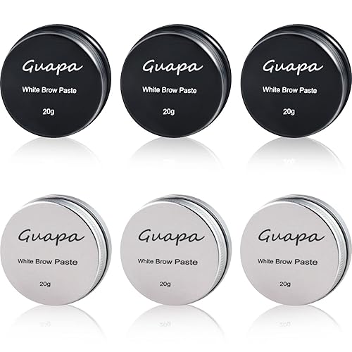 Miniatura 6 de Pasta de contorno de cejas blanca de 0.7 onzas  0.7 onzas, herramienta de tinte para micropigmentación (1 caja negra)