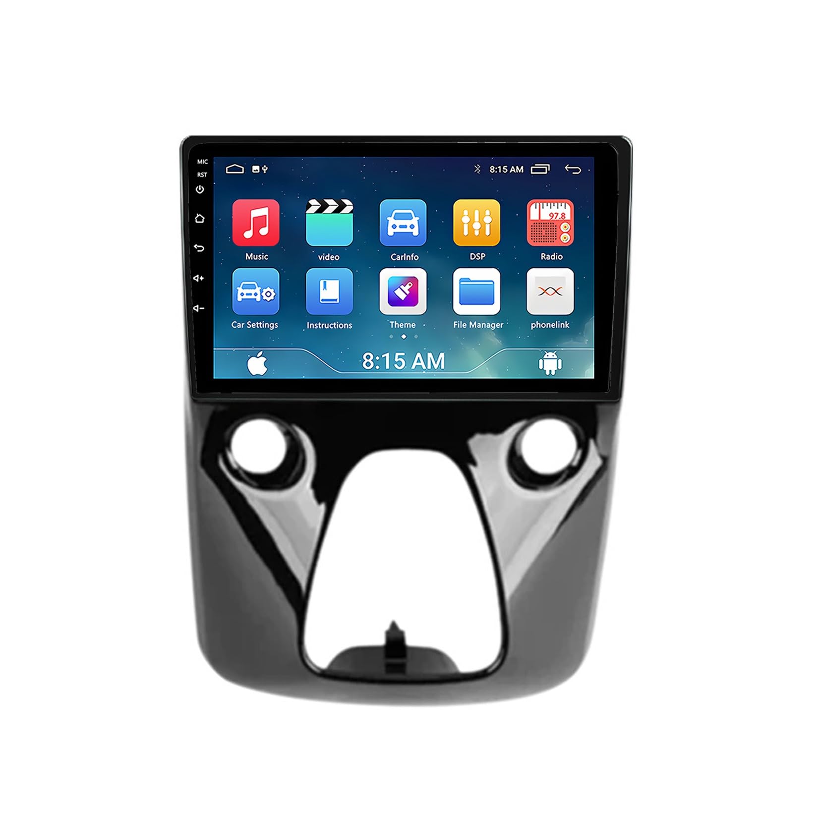 CIVDW Android 10 9 Car Touch Screen Stereo per Toyota Aygo 2005-2014 Built In Carplay Android Auto DSP, Supporto Split Screen Navigazione GPS/FM AM RDS Radio/SWC 5G/Bluetooth