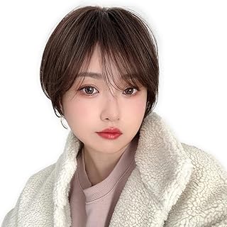 [ブライトララ] 医療用ウィッグ ショート ボブ ウィッグ 自然 人毛MIX ショートヘア ショートカット p-hf1977-M-DBT