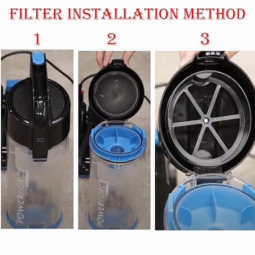 Miniatura 6 de MEROM 2 correas de repuesto 1604895 para aspiradora y 2 filtros de repuesto compatibles con Bissell PowerForce Compact para aspiradoras serie 2690,