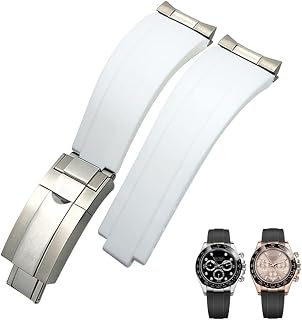 20mm 21mm Rubber Short Buckle Watchband Fit For Rolex Daytona Submariner Role OYSTERFLEX Yacht Master Small Wrist Silicone Strap