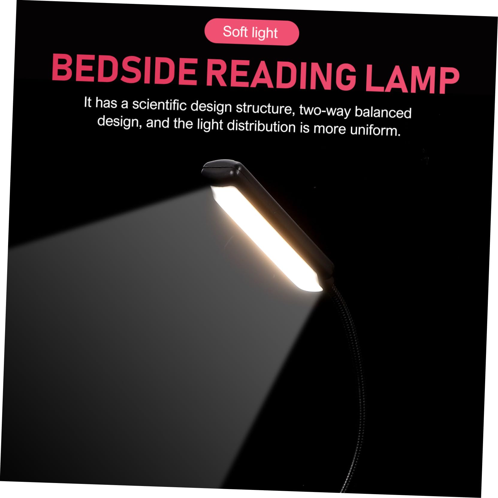 Lampe de Pupitre LED Rechargeable Réglable, Lot de 2, Noire