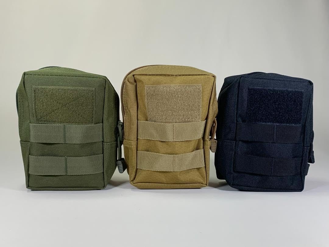 【ブラック 4個セット】 ミリタリー ポーチ モールシステム キャンプ アウトドア