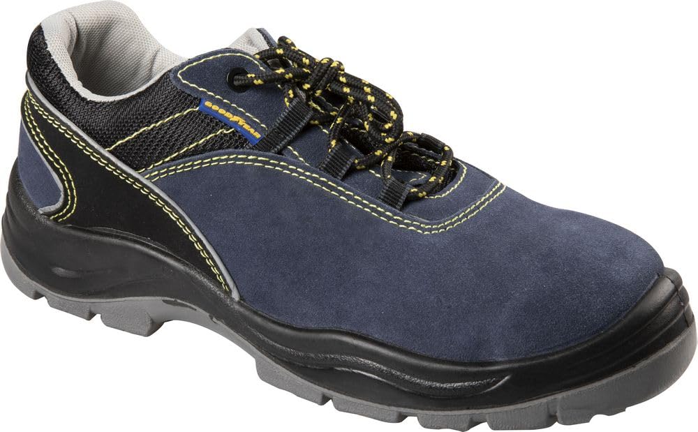 Goodyear Zapatos de Seguridad S1P de Metal en Gamuza Color Azul y Negro Talla 42