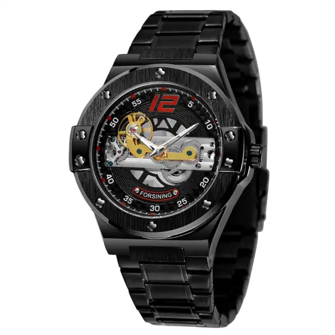 FORSINING Automatic Watch Hollow Design from Mechanical Watches Skeleton Watches Uni Sex Type, No Battery Needed (Black) (B0CRHXRLRY) Amazon Price History, Amazon Price Tracker