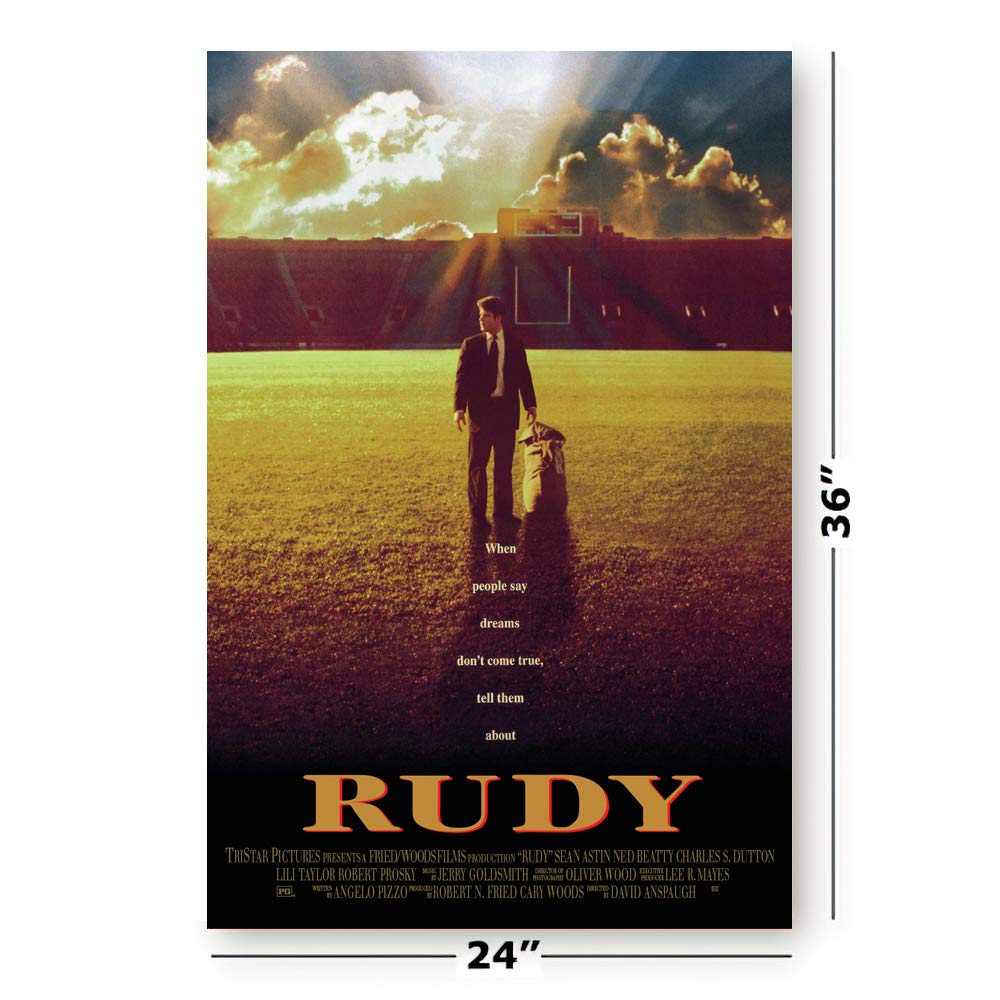 Amazon.com: Rudy - Movie Poster (Regular Style) (Size: 24
