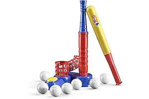 Kids Baseball Playset, 2-in-1 Tee Ball Set for Kids Ages 3-8 with...