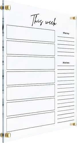 Personalized Acrylic Planner - Personalized Calendar 2025, To-Do List, Custom Wall Calendar, Dry Erase Board, Dry Erase Calendar, Weekly Calendar,