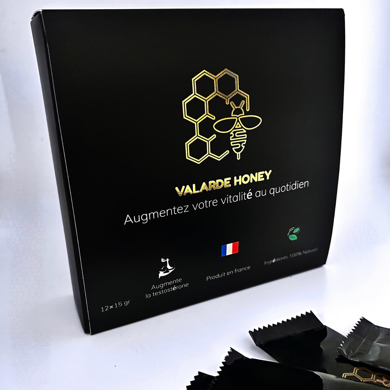 Miel des Monts d'Ardèche - 6 Sticks Énergie aphro 20 g – Miel Français, Gingembre & Vitamines – Tonus & Performance