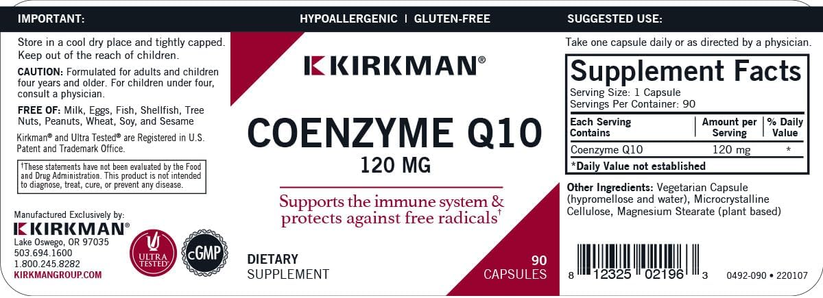Coenzyme Q10 120 mg Capsules - Hypo - 90 ct
