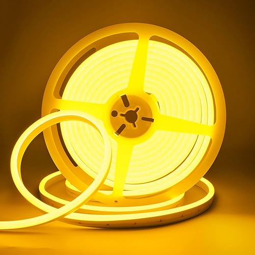 Miniatura 6 de Tira de luces LED de neón, 12 V CC 600 SMD2835 luces LED de neón, tiras de luz LED mejoradas de 16.4 pies, tiras de luz LED flexibles e impermeables