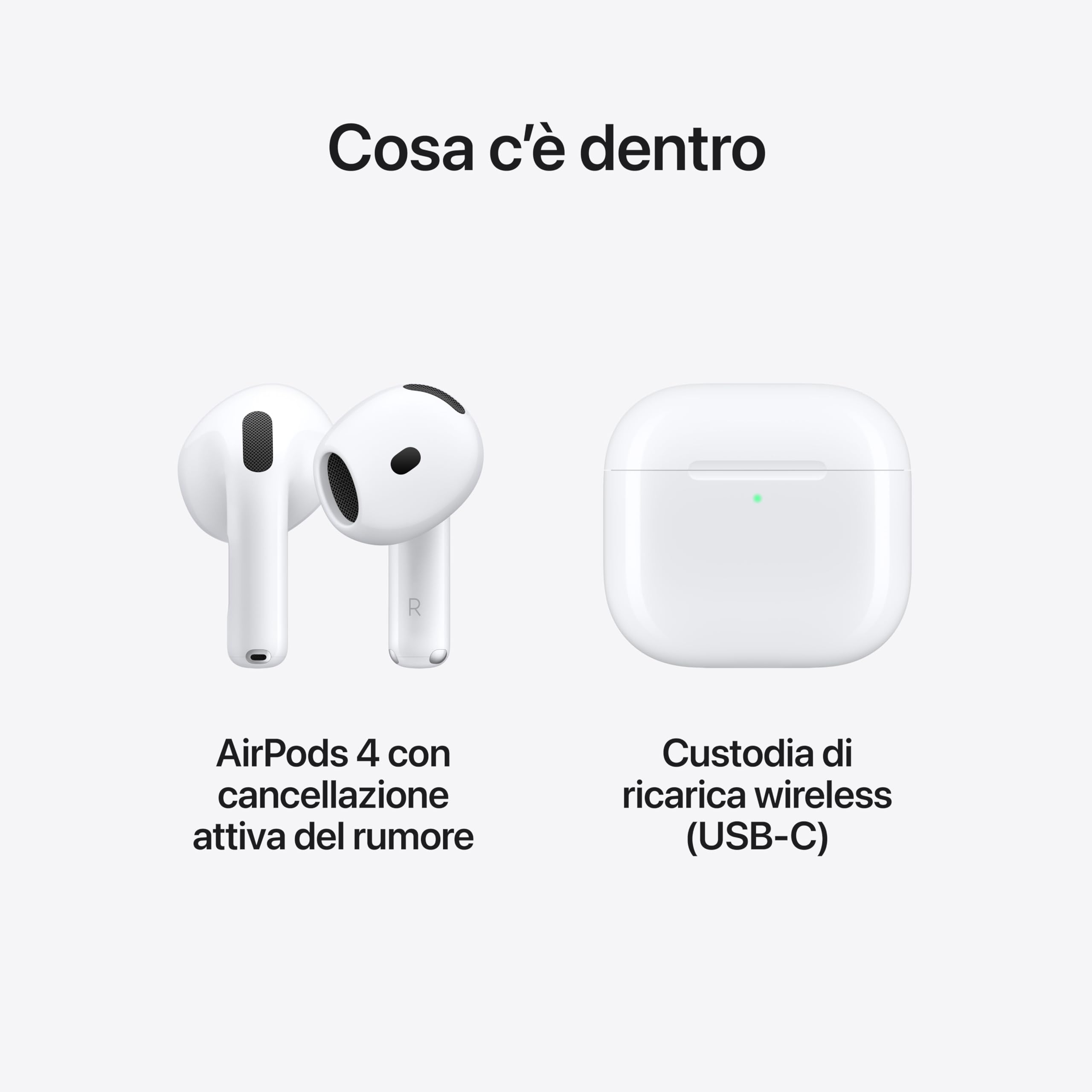Apple AirPods 4,Auricolari wireless, cuffie Bluetooth(Ricondizionato)