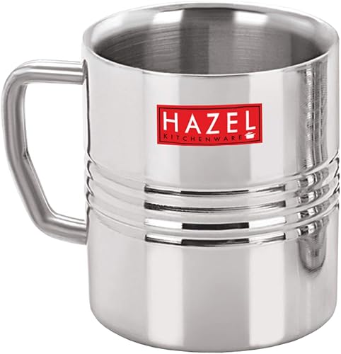 HAZEL Stainless Steel Green Tea Coffee Amrapali Mug, 1 Pc, 300 ml
