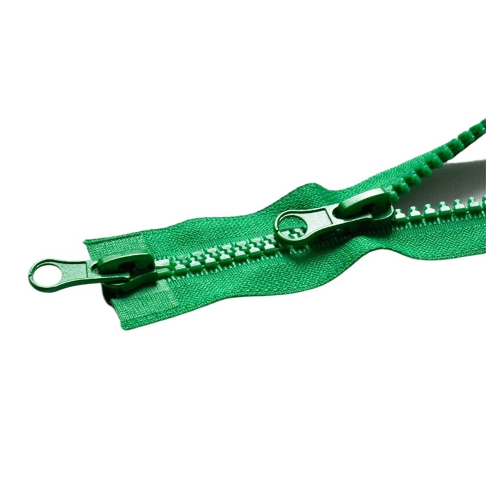Zippers Sewing, 2-Way Separating Zipper Size 5 Resin Teeth 80cm Multicolor for Sewing(Green)