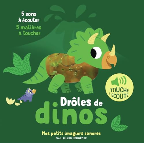 Photo de Drôles de dinos: 5 sons à écouter, 5 matières à toucher