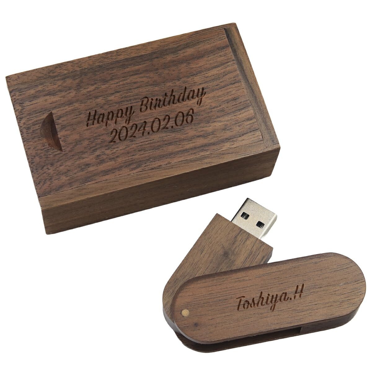 HERMES USBメモリ ブラウン Amazon.co.jp: 名入れ USBメモリ 32GB USB 卒業記念 就職 就職祝い