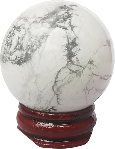 Vista 57 de Escultura de esfera de adivinación de cristal curativo de piedra lunar de 1.575 pulgadas, bola de piedras preciosas, Feng Shui Chakra Aura Piedra