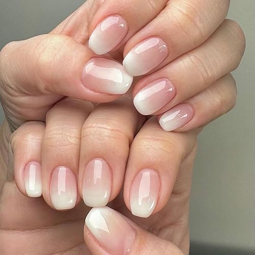 Square Press on Nails Short Fake Nails Nude False Nails