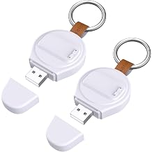 Charger for Fitbit Charge 5/Luxe, Portable Travel Replacement USB Dock 2 Pack White