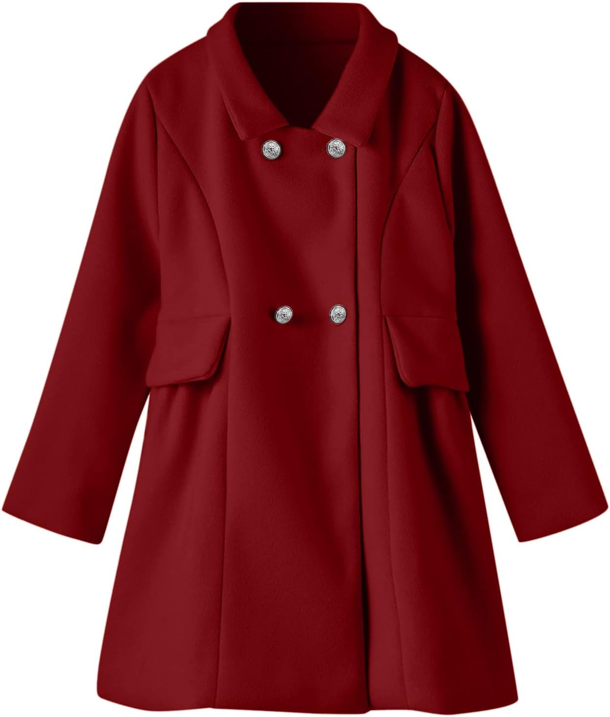 OverDose Boutique Toddler Girls Winter Windproof Coat Jacket Kids Warm Fleece Outerwear Jacket Girls Long Coat