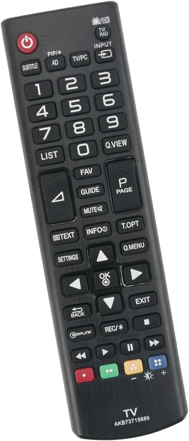 ALLIMITY AKB73715686 Remote Control Replace for LG Plasma TV 22MT44D 22MT47D 24MN43D 24MT55V 28MT47T 29MT45 32LF5610 32LN540B 32LY330C 40UF675V 42LF610 42LN543V 42LY330C 43LF540