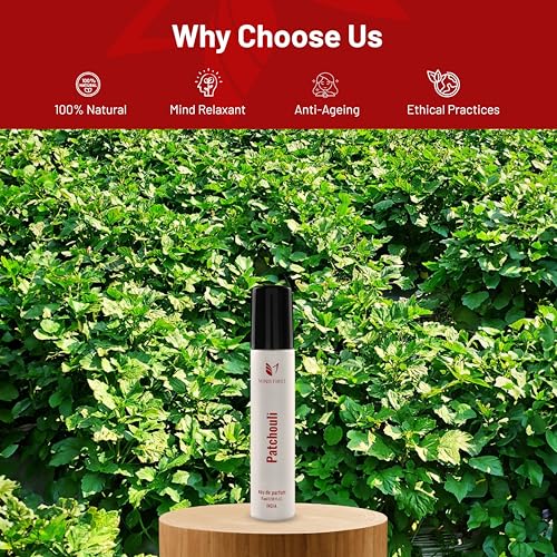 Image of Mind First Patchouli Perfume 15ml made with Essential Oils | Natural Perfum without chemical I Sensual Luxury Eau De Parfum | Stress relief & Alertness Booster Fragrance | A Sensory Treat Long-Lasting Perfume for Man & Women I Best Gifts for Woman , Man , Girls