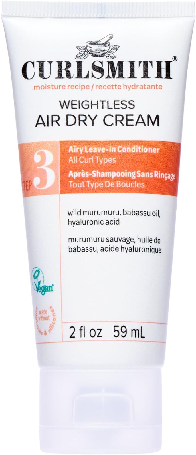 Weightless Air Dry Cream - Vegan Leave-In Conditioner for Any Hair Type, Smooths Hair