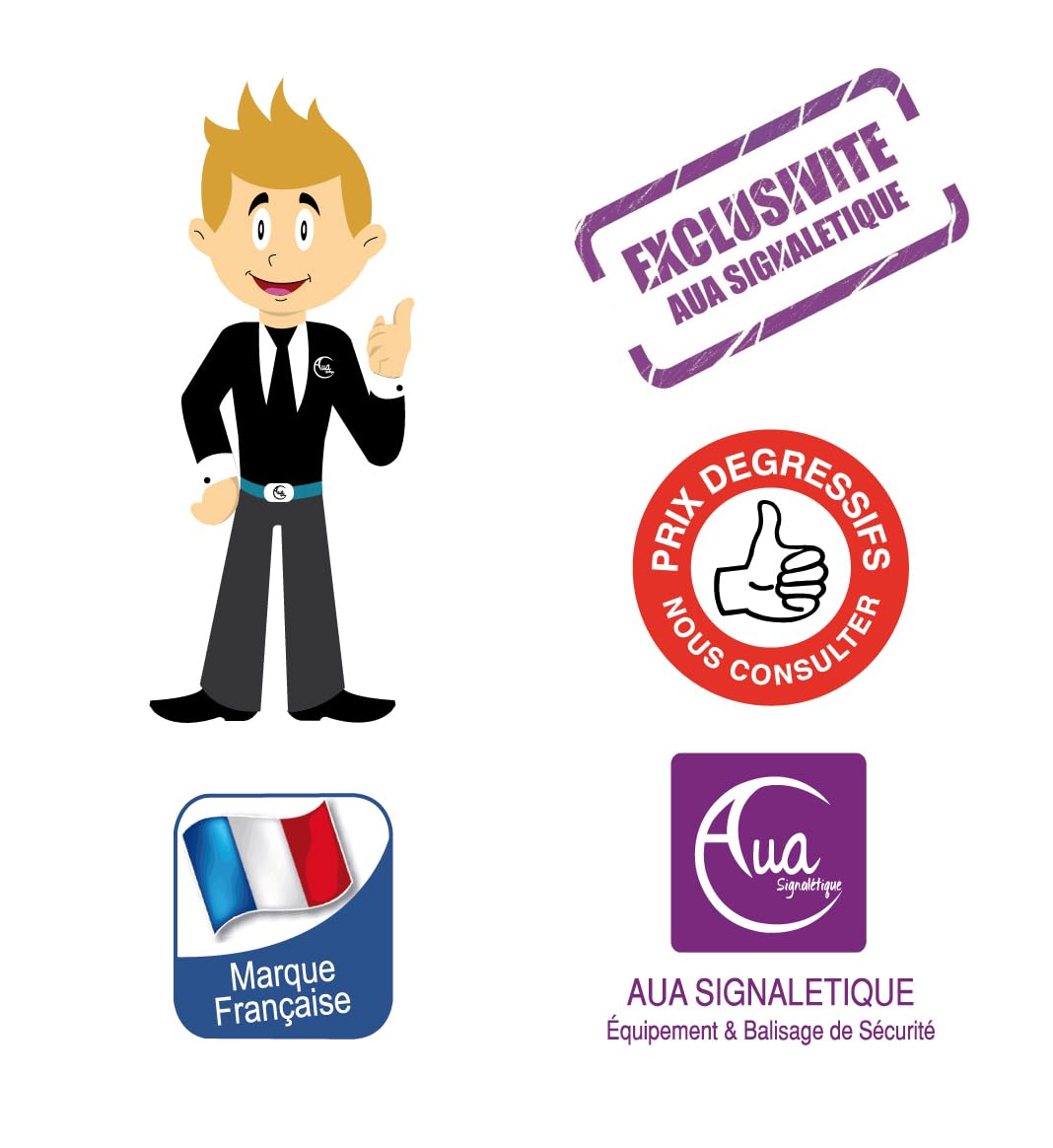 AUA SIGNALETIQUE - Cône De Signalisation Réfléchissant Classe 2 - Hauteur 75 cm - Base Noire Lestée 3,2 Kg - Cône de sécurité Chantier K5A (1)